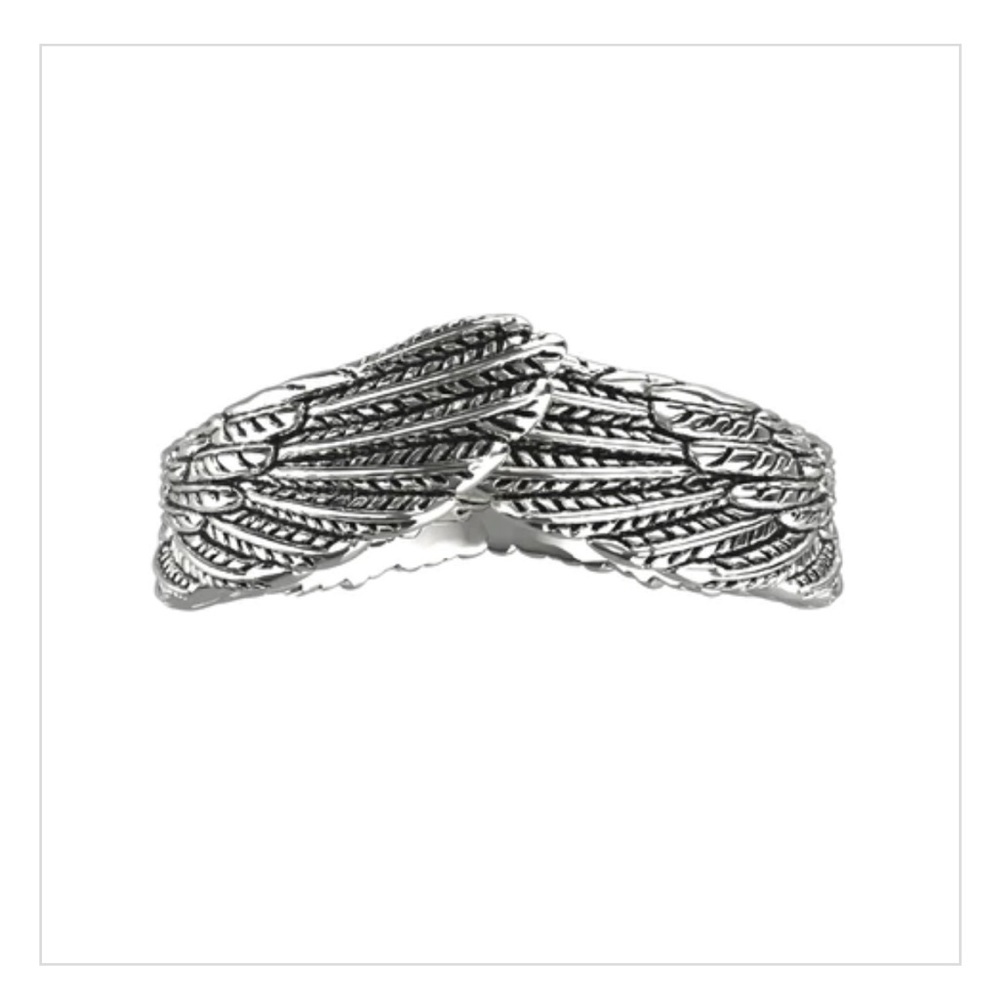 925 Sterling Silver Angel's Wings Ring